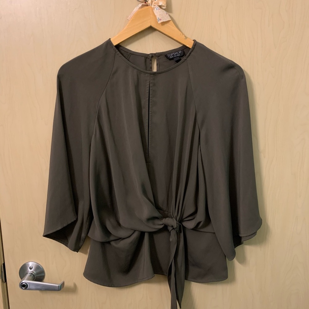 Topshop front knot blouse, Size 8